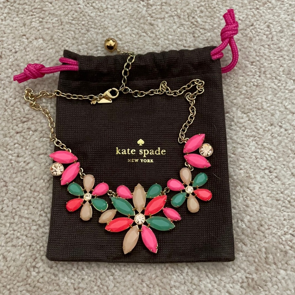 Kate spade flower statement necklace